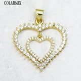 10 Pcs Heart Pendant Jewelrys Charms for Necklace Making