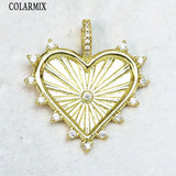 10 Pcs Heart Pendant Jewelrys Charms for Necklace Making