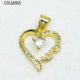 10 Pcs Heart Star Zircon Jewelry Charms Lovely 60315