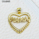 10 Pcs Heart Star Zircon Necklace Pendants