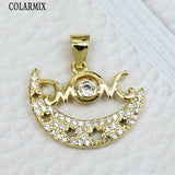 10 Pcs Heart Star Zircon Necklace Pendants
