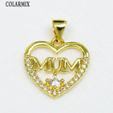 10 Pcs Heart Star Zircon Jewelry Charms Lovely 60315