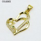 10 Pcs Heart Star Zircon Jewelry Charms Lovely 60315