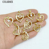 10 Pcs Heart Star Zircon Jewelry Charms Lovely 60315