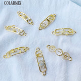 10 Pcs Hollow Pattern Pendant Conector Necklace Charms 60314