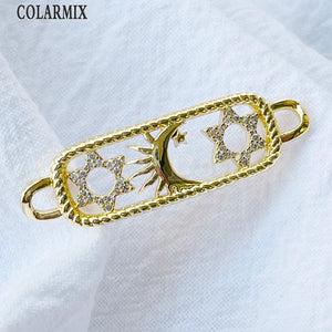 10 Pcs Hollow Pattern Pendant Conector Necklace Charms 60314