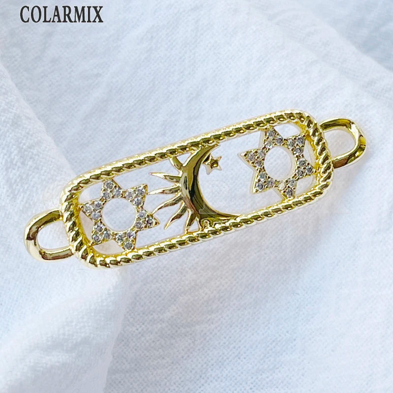 10 Pcs Hollow Pattern Pendant Conector Necklace Charms 60314