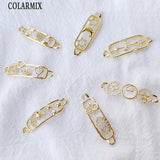 10 Pcs Hollow Pattern Pendant Conector Necklace Charms 60314