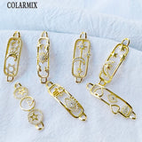 10 Pcs Hollow Pattern Pendant Conector Necklace Charms 60314