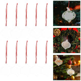 Set of 10 Christmas Tree Pendants Xmas Blank Sublimation Ornaments