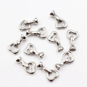 10 Pcs Copper Plated Clasps for DIY Pearl Bracelets Necklaces Craft