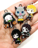 10 Pcs Demon Slayer Charms for Jewelry Making