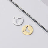 10 Pcs/Lot 12mm Fish Tail Charm Pendant Stainless Steel DIY Jewelry