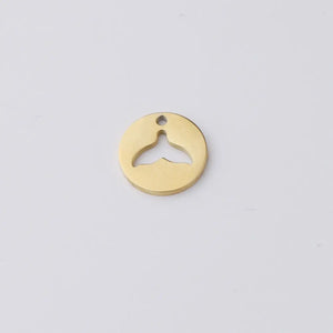10 Pcs/Lot 12mm Fish Tail Charm Pendant Stainless Steel DIY Jewelry