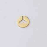 10 Pcs/Lot 12mm Fish Tail Charm Pendant Stainless Steel DIY Jewelry