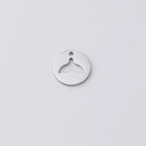 10 Pcs/Lot 12mm Fish Tail Charm Pendant Stainless Steel DIY Jewelry