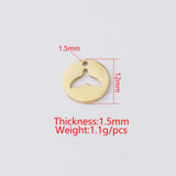 10 Pcs/Lot 12mm Fish Tail Charm Pendant Stainless Steel DIY Jewelry