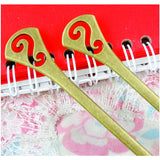 10 Pcs Antique Bronze Plated Bookmark Hairpin 19*128MM for DIY Jewelry