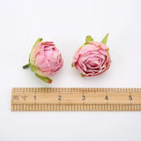 10 Pcs Silk Rose Flower Head DIY Garland Vase Wedding Decor