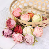 10 Pcs Silk Rose Flower Head DIY Garland Vase Wedding Decor