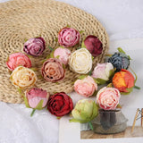 10 Pcs Silk Rose Flower Head DIY Garland Vase Wedding Decor