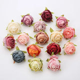 10 Pcs Silk Rose Flower Head DIY Garland Vase Wedding Decor