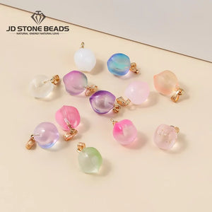 10 Pcs Colorful Czech Lampwork Pendant Glass Beads Charms for Jewelry Making