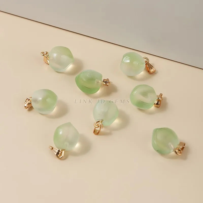 10 Pcs Colorful Czech Lampwork Pendant Glass Beads Charms for Jewelry Making