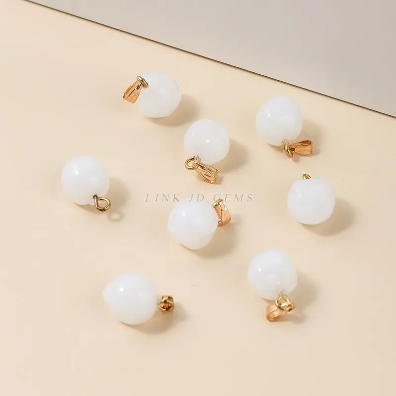 10 Pcs Colorful Czech Lampwork Pendant Glass Beads Charms for Jewelry Making