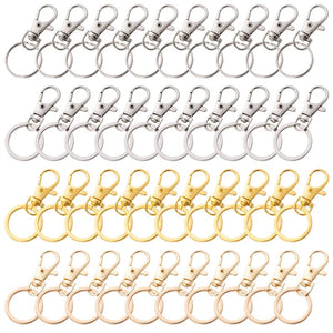 10 Pcs Metal Swivel Trigger Dog Buckle Keychain Hooks DIY Jewelry Key Ring
