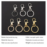 10 Pcs Metal Swivel Trigger Dog Buckle Keychain Hooks DIY Jewelry Key Ring