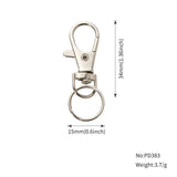 10 Pcs Metal Swivel Trigger Dog Buckle Keychain Hooks DIY Jewelry Key Ring