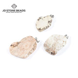 10 Pcs Natural Turquoise Rough Flat Stone Pendant For Jewelry Making DIY