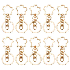 10 Pcs Sakura Keychain Pendant Backpack Keyring Car Key Chains Birthday Gift