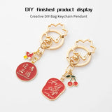 10 Pcs Sakura Keychain Pendant Backpack Keyring Car Key Chains Birthday Gift
