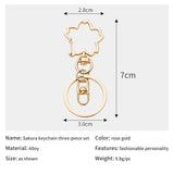 10 Pcs Sakura Keychain Pendant Backpack Keyring Car Key Chains Birthday Gift