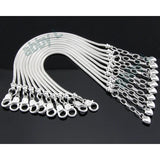 10 Pcs Silver Plated Lobster Clasp Snake Chain Charm Bracelets