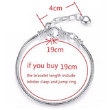 10 Pcs Silver Plated Lobster Clasp Snake Chain Charm Bracelets