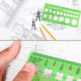 10 Pcs Circle Template Geometric Drawing Building Rulers