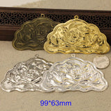 10 Pcs Metal Alloy Peony Stamping Charms for Jewelry Making