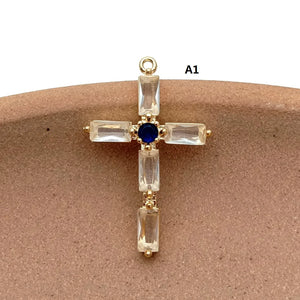10 Pcs Micro pave CZ Crucifix Pendant Necklace for Women