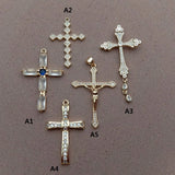 10 Pcs Micro pave CZ Crucifix Pendant Necklace for Women