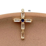 10 Pcs Micro pave CZ Crucifix Pendant Necklace for Women