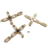 10 Pcs Micro pave CZ Crucifix Pendant Necklace for Women