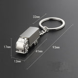 10 Mini Metal Truck Keychains Lorry Key Ring Car Keyfob Gift