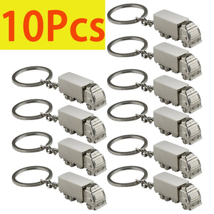 10 Mini Metal Truck Keychains Lorry Key Ring Car Keyfob Gift