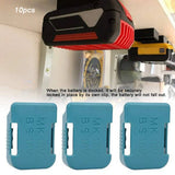 10 Pcs 18V Fixing Devices Storage Rack Holder Case (Blue)