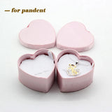 10 Pcs Pink Heart Shaped Jewelry Box Wedding Earring Ring Pendant Box