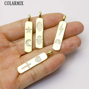 10 Pcs Rectangle Jewelry Pendant for Necklace Making