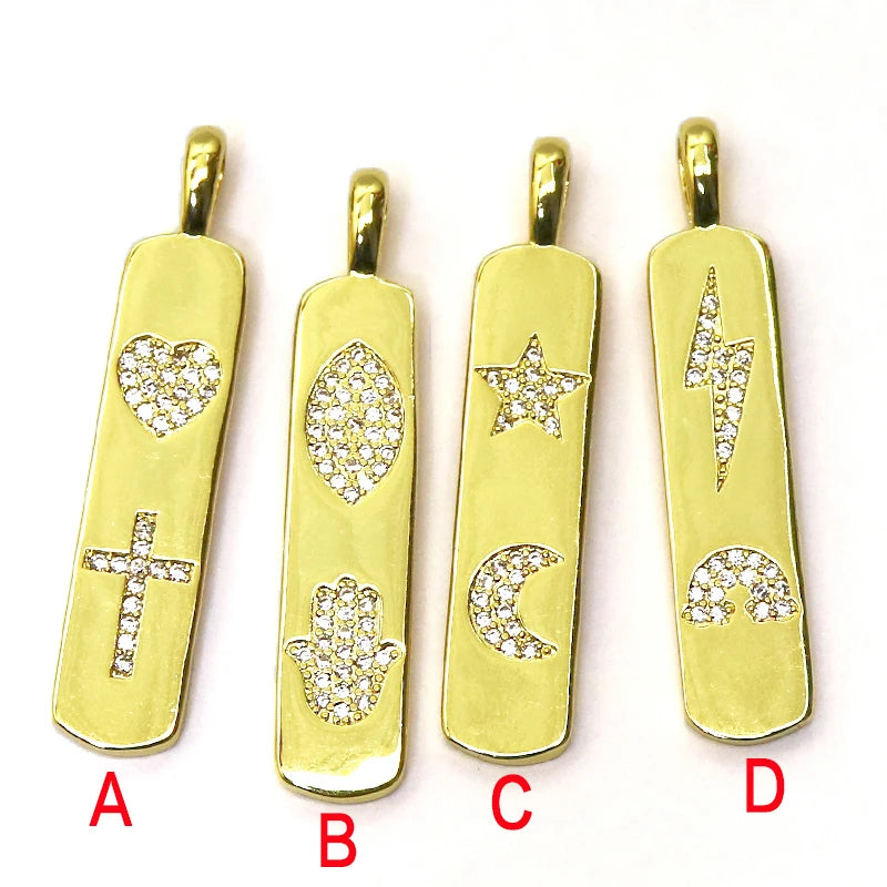 10 Pcs Rectangle Jewelry Pendant for Necklace Making